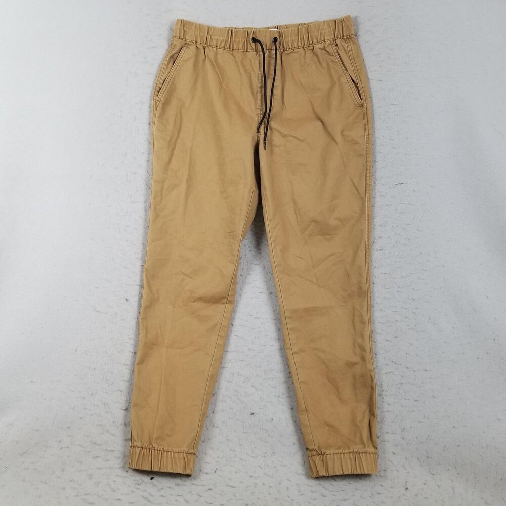 Old Navy Modern Jogger Pants Mens Medium Beige Elastic Waist Stretch Casual